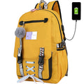 Women Girls School Bag Waterproof Teenage Backpack with anti Theft Lock USB Port College Bookbags Student Laptop
